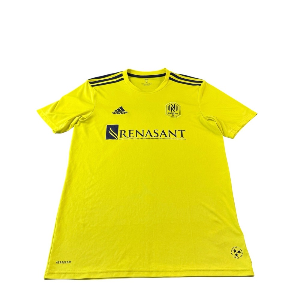 Adidas Nashville SC Jersey Mens M Yellow MLS Soccer AEROREADY FS9775 2020